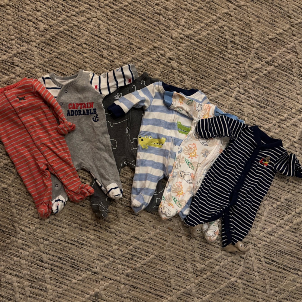 Baby Onesie Bundle with Stripes and Patterns